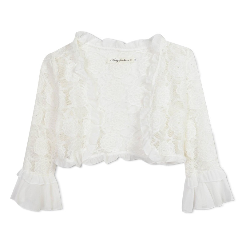 2025 Hollow Lace Small Shawl Women's Summer Online Popular Korean Style Cardigan Air-conditioning Shirt All-match Short Outer Waistcoat Women's