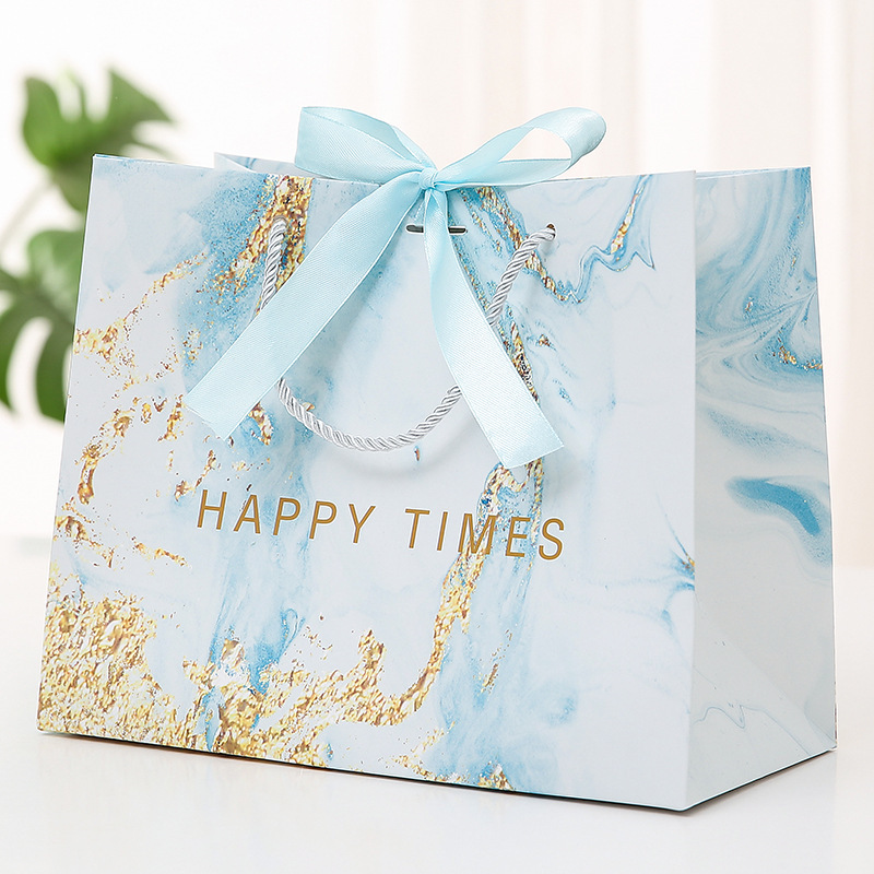 Ins Style Marble Pattern Gift Bag Clothing Store Handbag Valentine's Day Paper Bag Mother's Day Teacher's Day Gift Bag