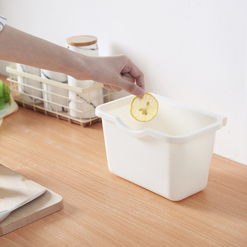 Picture of Kitchen Cabinet Door-Style Trash Can for Home Use, Lidless Plastic Desktop Hanging Storage Box for Organizing Miscellaneous Items