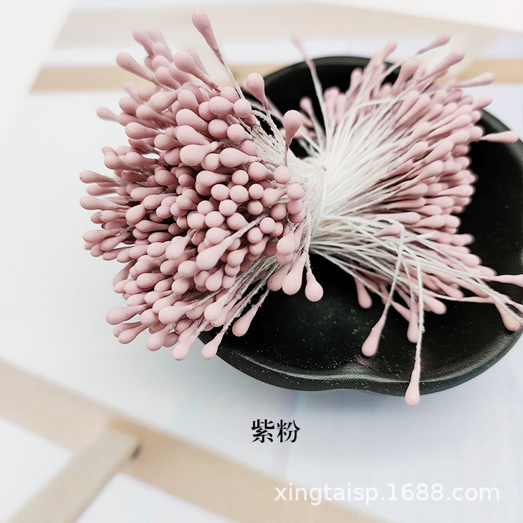 Picture of Wholesale Korean Style Handmade DIY Hair Accessories High Simulation Flower Stamens Material 2mm Matte Round Match Head Flower Heart Flower Stamens