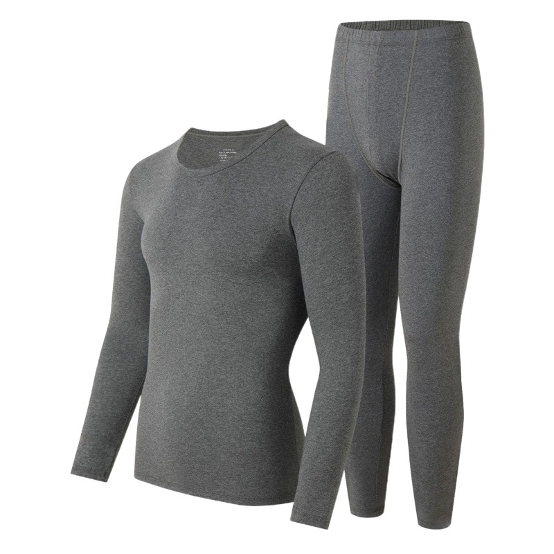 Pure Cotton Autumn Clothes and Pants for Couples, Thin Round Neck Elastic Men's and Women's Thermal Underwear Set, Women's Wholesale