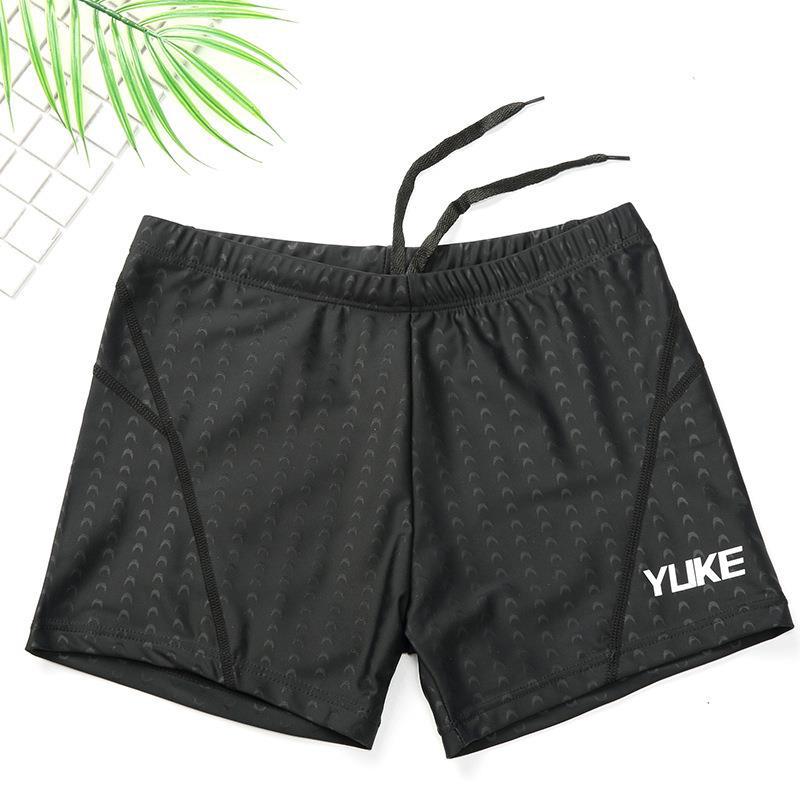 Picture of Feather men's shark skin swimming trunks large size swimsuit swimming trunks waterproof quick-drying lace-up rope swimming shorts wholesale