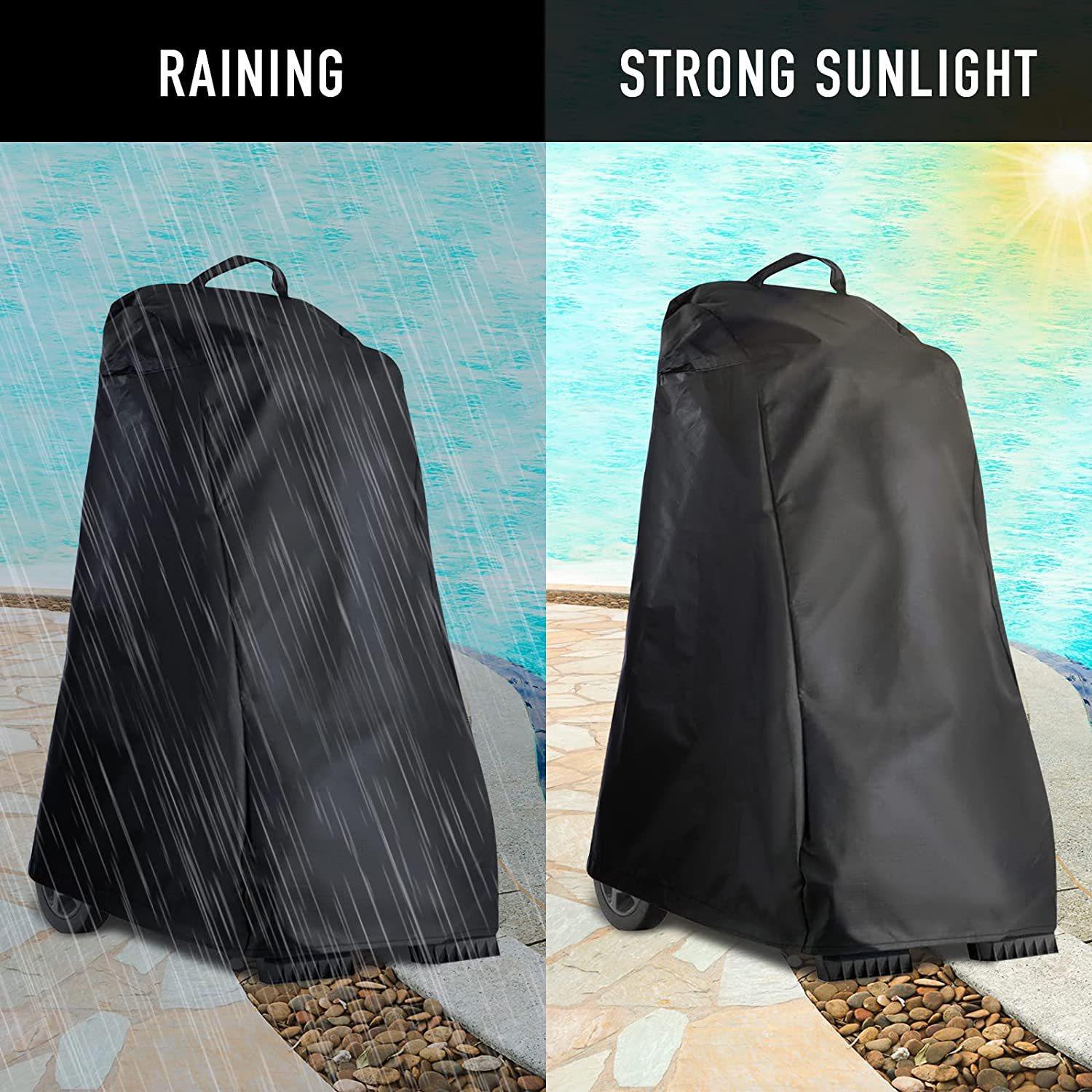 Picture of 210D420D Oxford Cloth Waterproof Sewage Suction Machine Cover, Decontamination Drain Machine Protective Cover, Pool Cleaning Machine Dust Cover