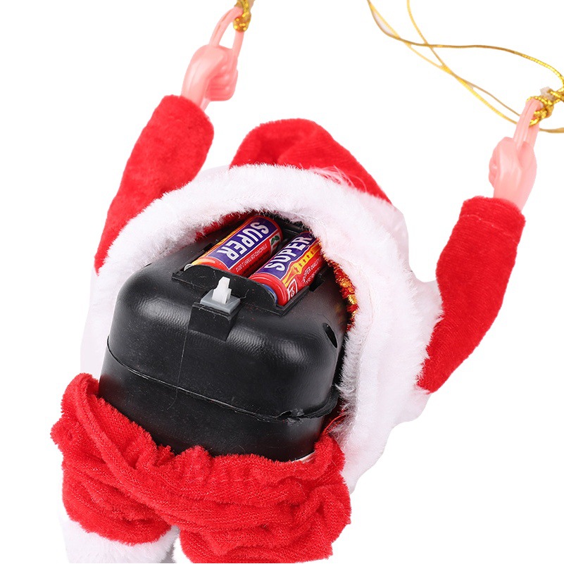 Cross-Border Parachute Somersault Electric Santa Claus Christmas Gift Ornament Christmas Decoration Musical Electric
