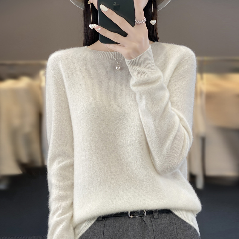 Picture of Soft Nuo low round neck sweater women's autumn and winter New pullover long sleeve wool bottoming shirt women's first-line ready-to-wear sweater women