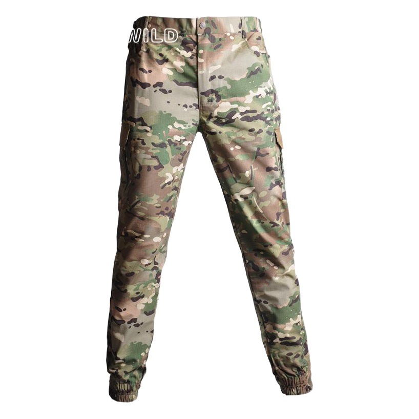 Hanye Wholesale Spring Men's Camouflage Cargo Pants Casual Sports Pants Nine-Point Pants Jogger Pants Korean Style Slim Pants