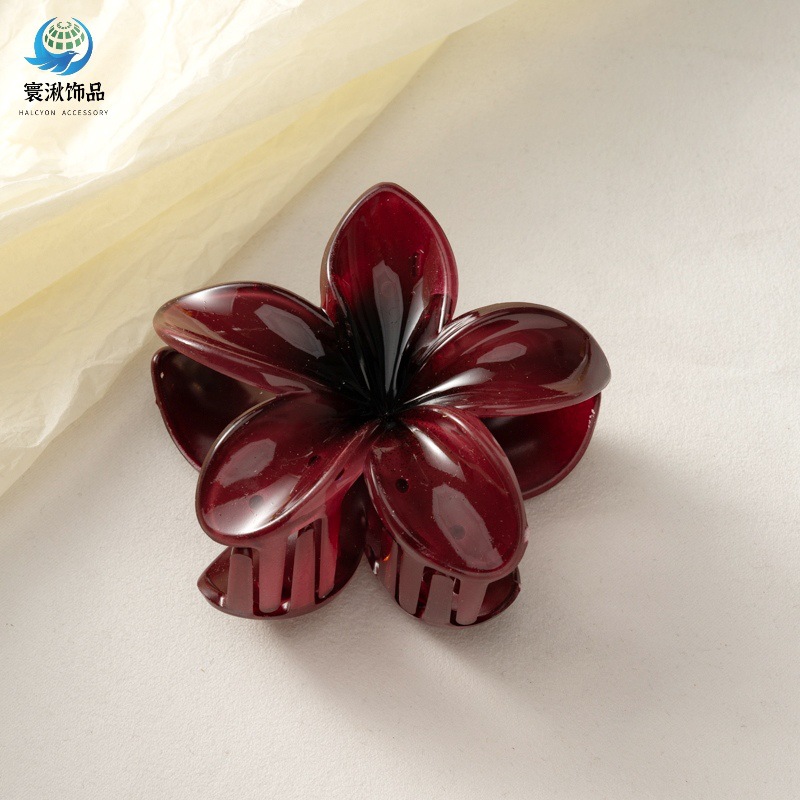Picture of Cross-border egg flower clip large high-grade gradient Flower hairpin back head updo ponytail shark clip headdress