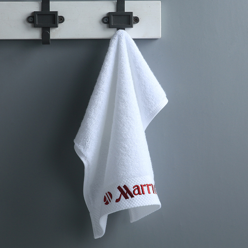Picture of Five-star hotel bath towel hotel bed & breakfast towel cotton absorbent pure cotton white Hilton hotel towel wholesale