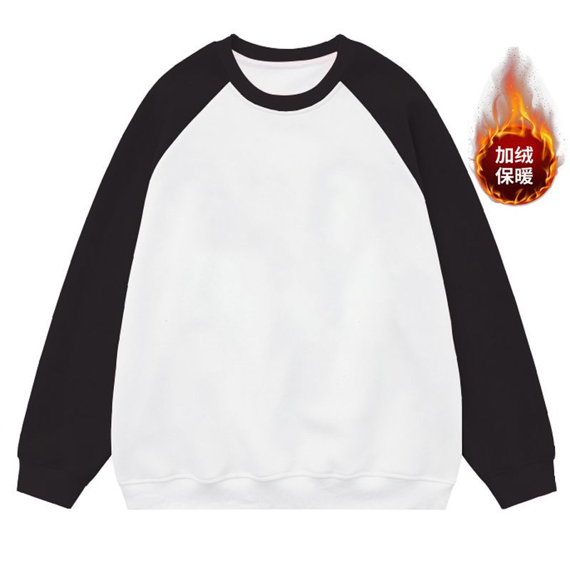 Picture of Full matte imitation cotton cotton raglan sleeve sweatshirt women's custom pattern logo cultural shirt glossy plate foreign trade wholesale customization