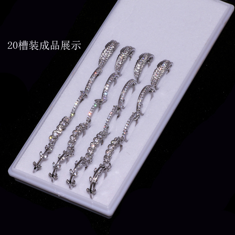 Foreign trade puncture products nose ring nose ring ear bone clip nose clip packaging display plastic box popular jewelry packaging box