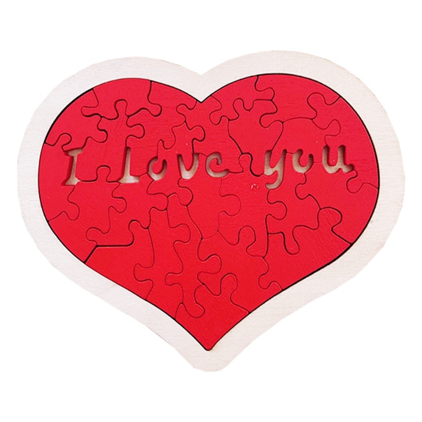 Creative funny wooden love puzzle wedding pick-up game props puzzle trick groom best man wedding supplies