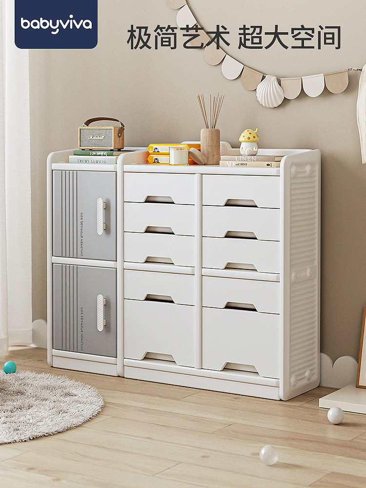 Storage Cabinet Multi-Layer Plastic Drawer-Type Baby Wardrobe Household Baby Toy Box Organizer Children's Storage Cabinet