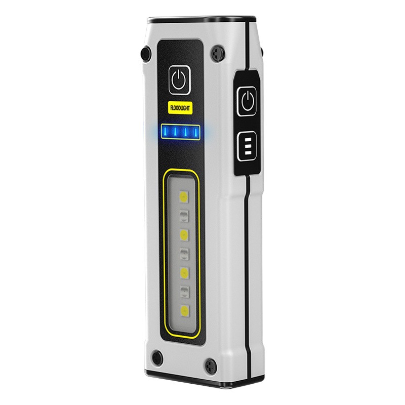 New Mini Double light source flashlight TYPE-C fast charge multi-functional working light with magnet emergency flashlight