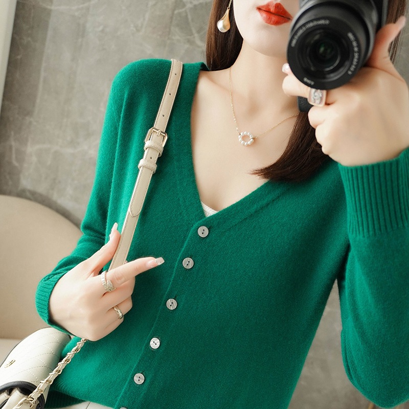 Picture of Knitted Cardigan, Large Size Sweater Cardigan, Women's Loose Cardigan, Short Autumn and Winter Outwear, Women's Long-Sleeved Jacket Base