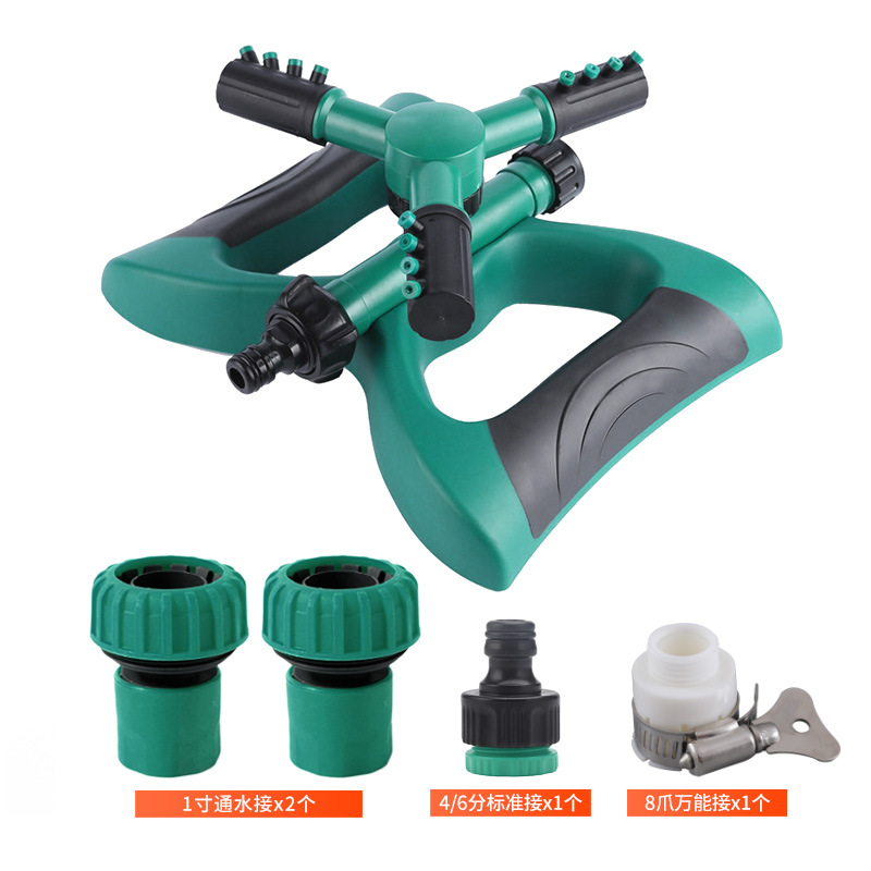 Picture of Wholesale 360-Degree Automatic Rotating Butterfly Sprinkler Garden Watering Three-Head Series Three-Pronged Lawn Sprinkler
