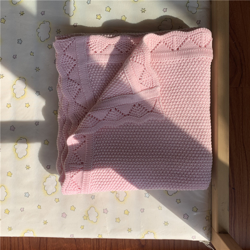 Picture of INS Foreign Trade Norway Nordic Baby Cotton Knitted Blanket Baby Blanket Push Car Blanket Baby Blanket Line Blanket