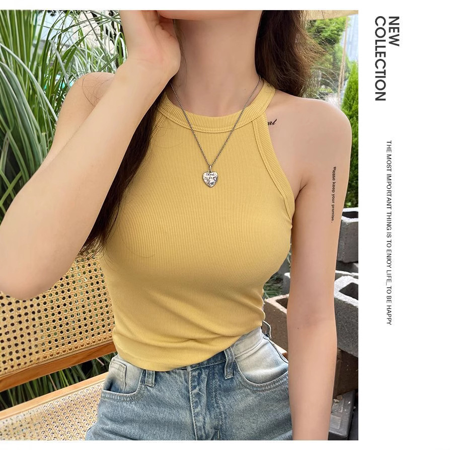 Picture of Spring and summer new scarf sleeveless women's vest wear Joker base plus size cross-border factory direct wholesale no chest pad