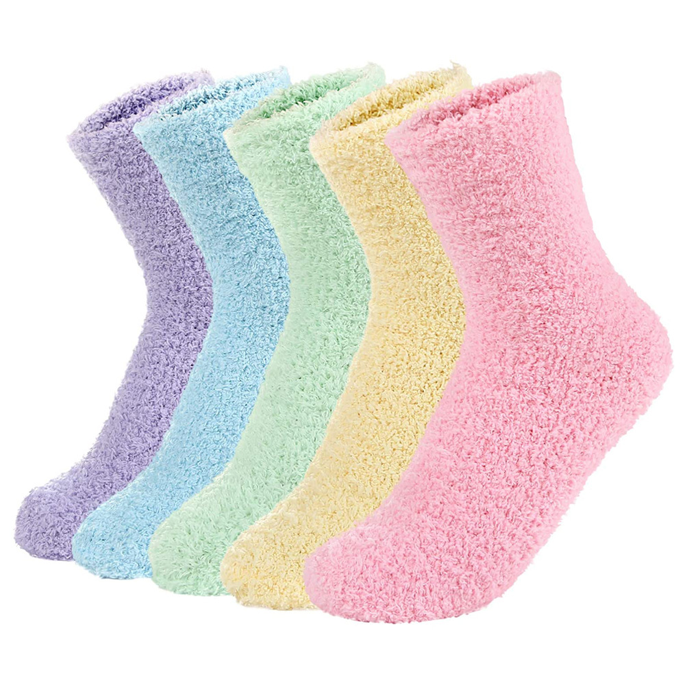 Picture of Coral fleece anti-lint Amazon hot floor socks in autumn and winter thick warm sleep socks KC01