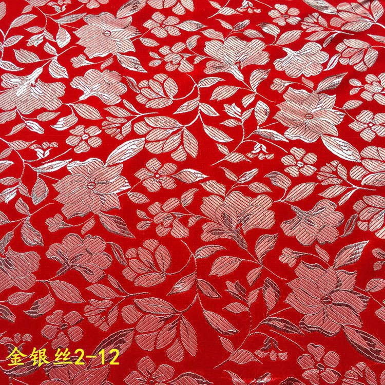 Picture of Wholesale Han Dynasty Gold and Silver Silk Fabric Tang Suit Jacquard Fabric Brocade Gold and Silver Silk Jacquard Brocade Fabric