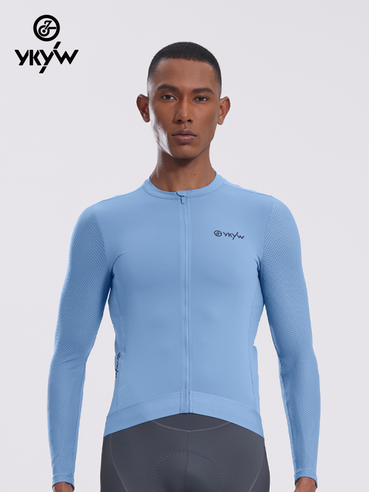 Picture of YKYW New Bicycle Sports Top Summer Hover Tight Breathable Sweat-wicking Men's Riding Clothes Long Sleeve