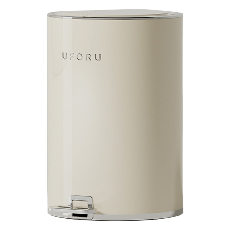 Stainless steel trash can household toilet large living room with lid light luxury kitchen bedroom foot trash can