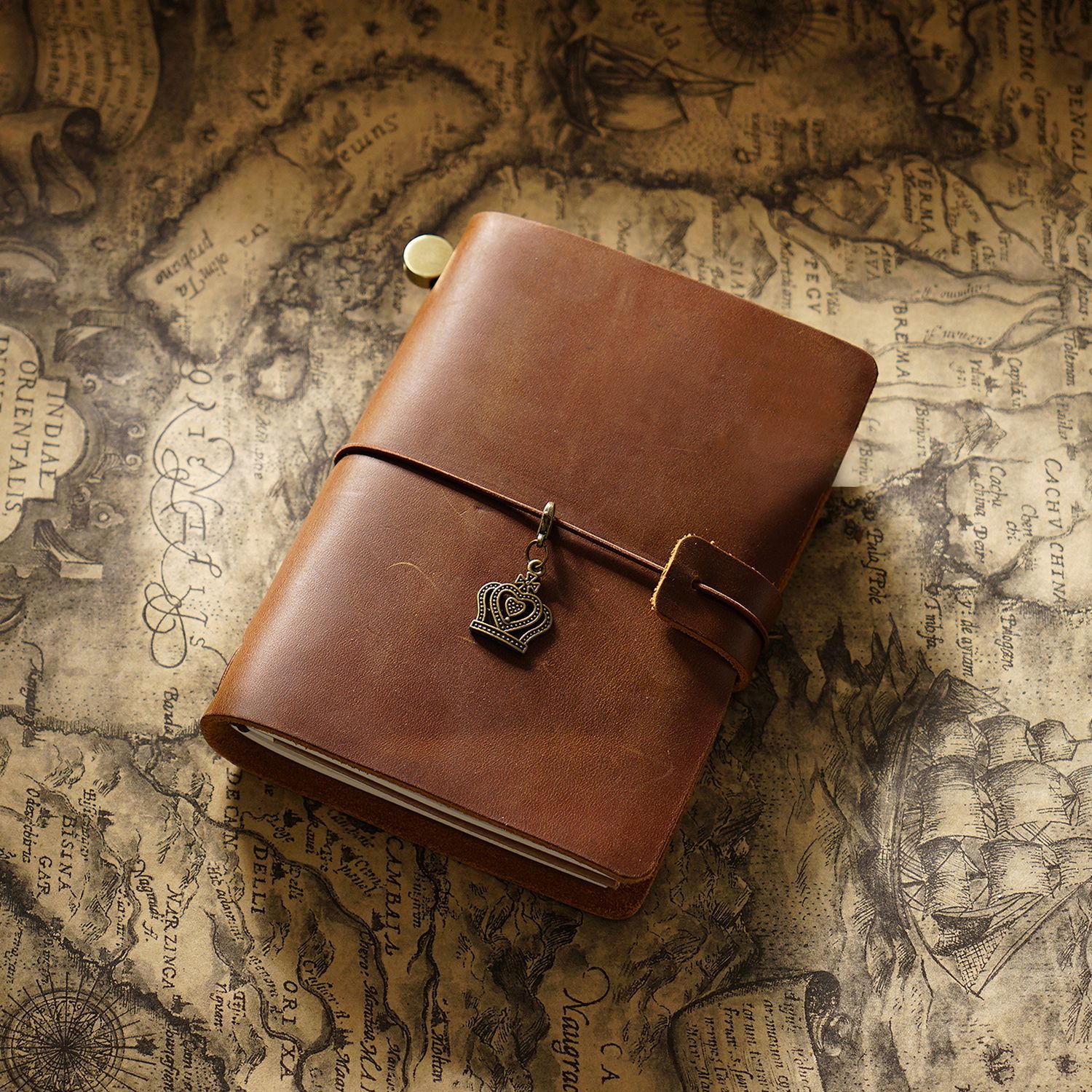 Picture of Travel Notebook Notebook Cowhide Genuine Leather Diary Retro Notepad Creative Record Tn Spot Wholesale
