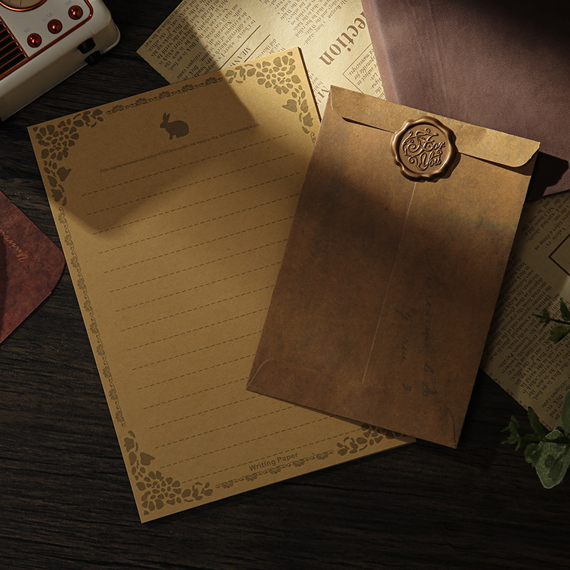 Picture of Retro envelope antique do old creative Kraft paper manufacturers envelope bag storage special paint envelope