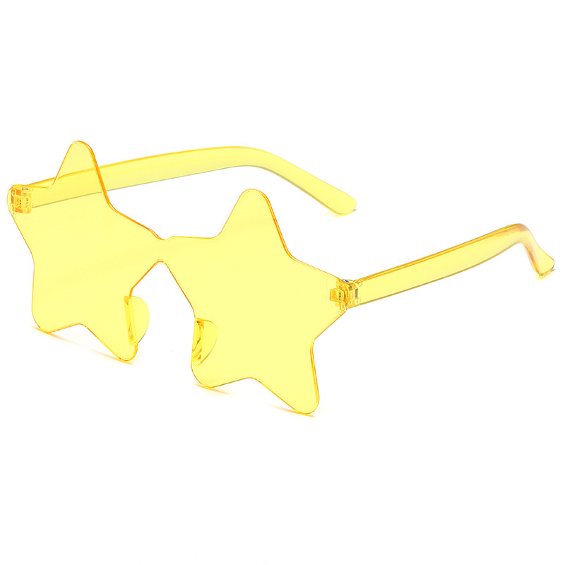 Picture of New fashion personality five-pointed star sunglasses cross-border frameless sunglasses trendy party funny beach sunglasses