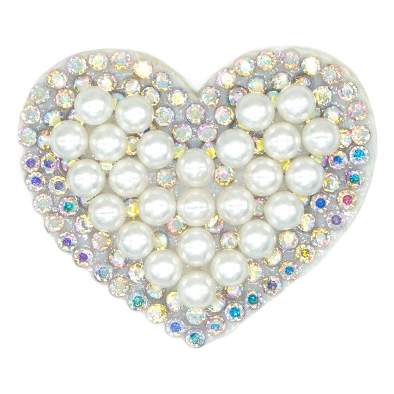 Zhaoshun Pearl Hot Drilling Figure Creative Peach Heart Letter Non-woven Hot Drilling Sticker DIY Clothing Bag Decoration