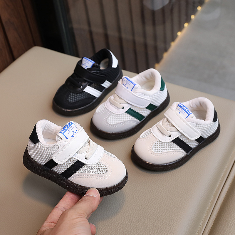 Spring and Summer Children's Single Mesh Breathable Casual Shoes Girls' Korean-style Velcro Soft Sole Mesh Shoes Skate Shoes for Boys