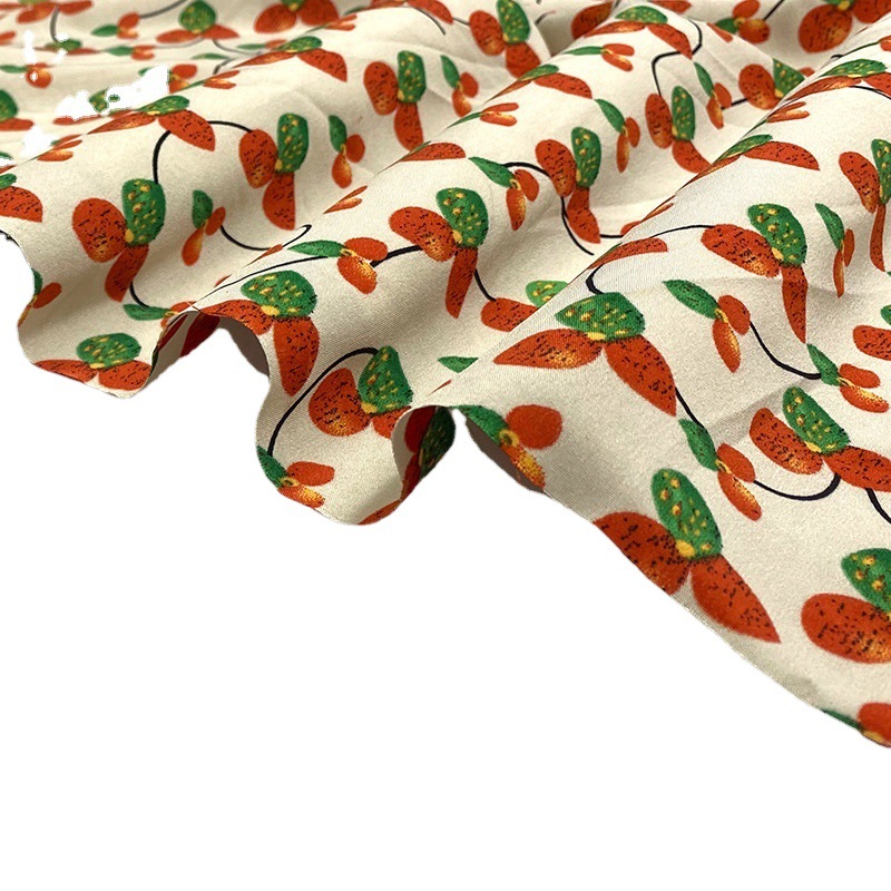 100D Four-Way Stretch Printed Chiffon Woven Polyester Fabric Shirt Textile Dress Fabric Spring Four-Way Stretch Fabric
