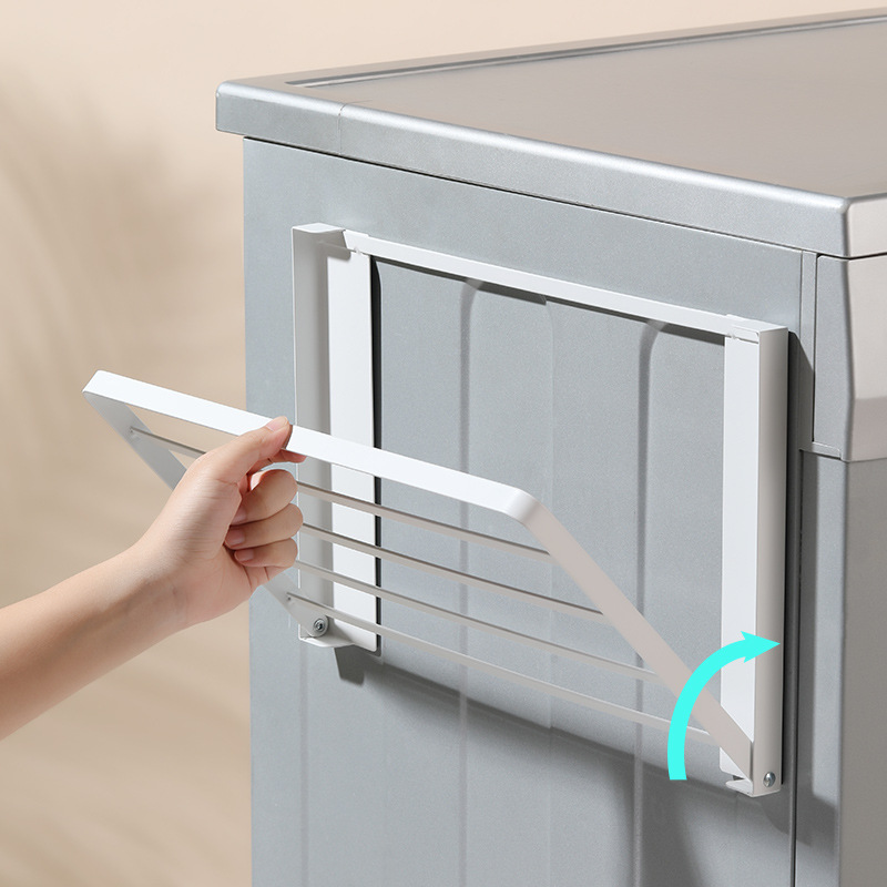 Magnetic Folding Shelf Washing Machine Side Rack Clothes Shelf Punch-Free Refrigerator Side Rack Hanger Storage Rack