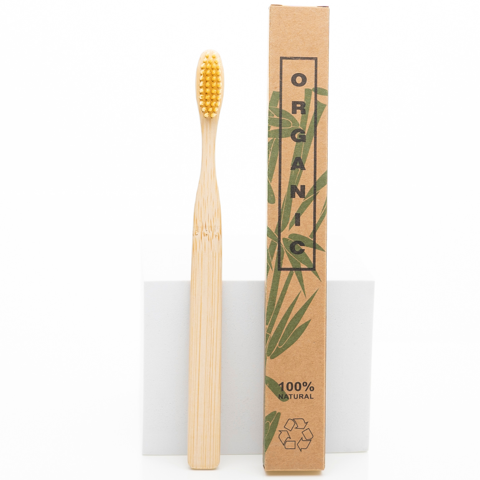 Picture of Hotel Disposable Bamboo Toothbrushes, Multi-Color Soft and Hard Bristles, Biodegradable Bamboo Toothbrushes, Customizable with Logo, Set Packaging