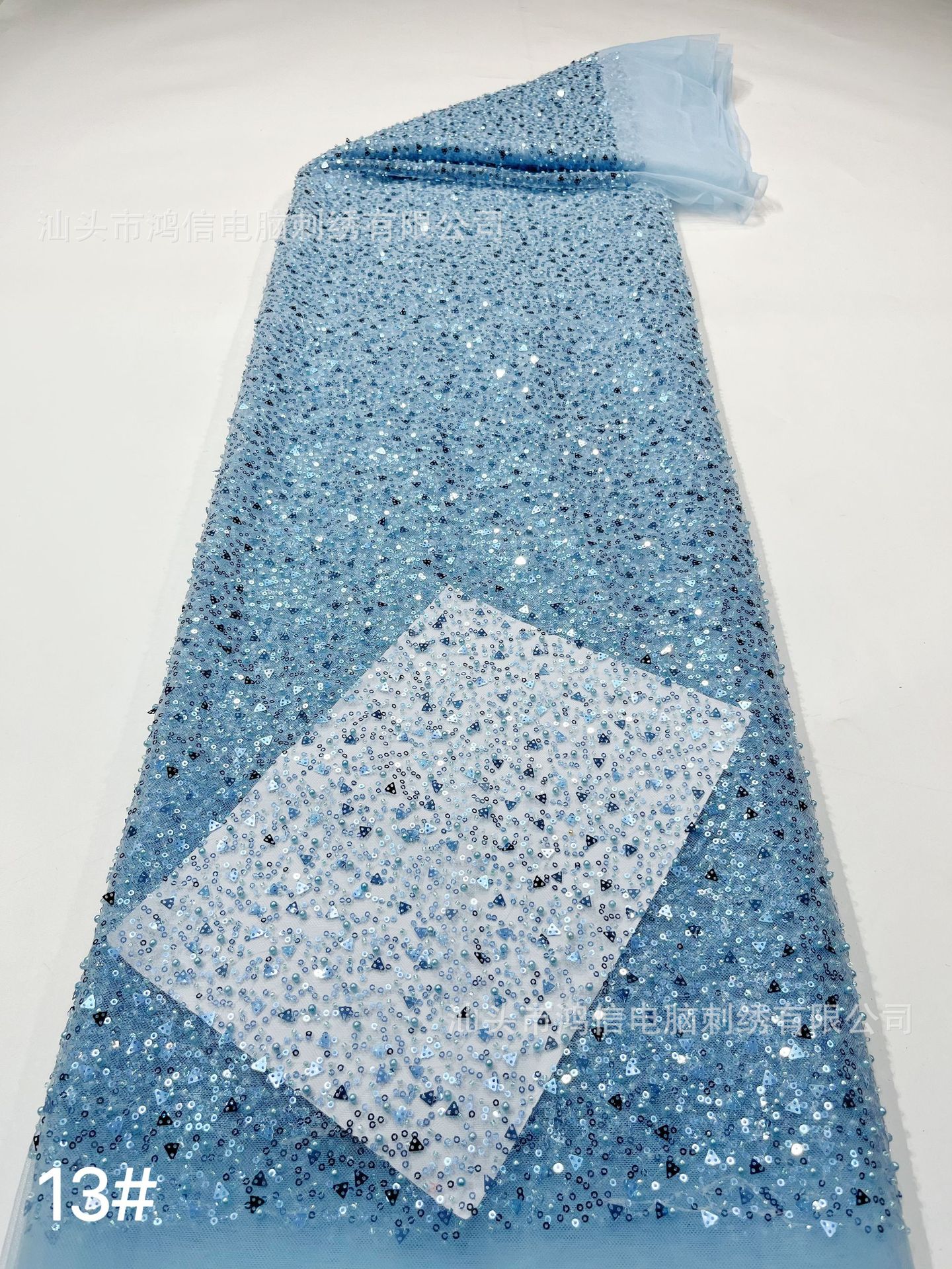 Picture of New mesh full beads beads beads series wedding dress fashion fabric stage clothes a large number of spot