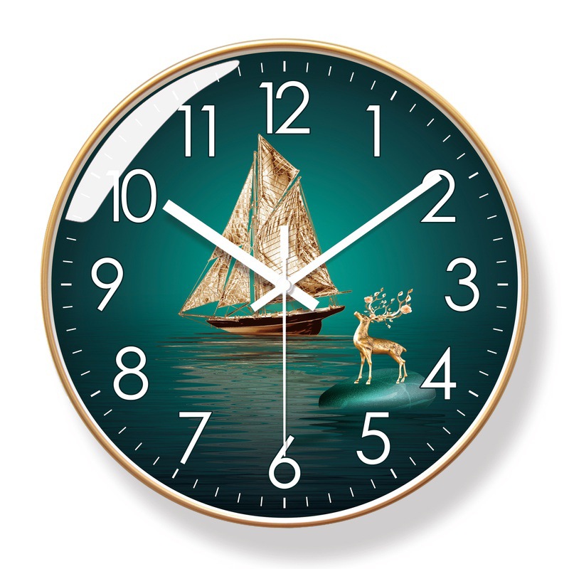 Ipura 6300 Wall Clock Living Room Clock Simple Nordic Fashion Home Clock Wall Watch Silent Seconds Sweeping Quartz Clock