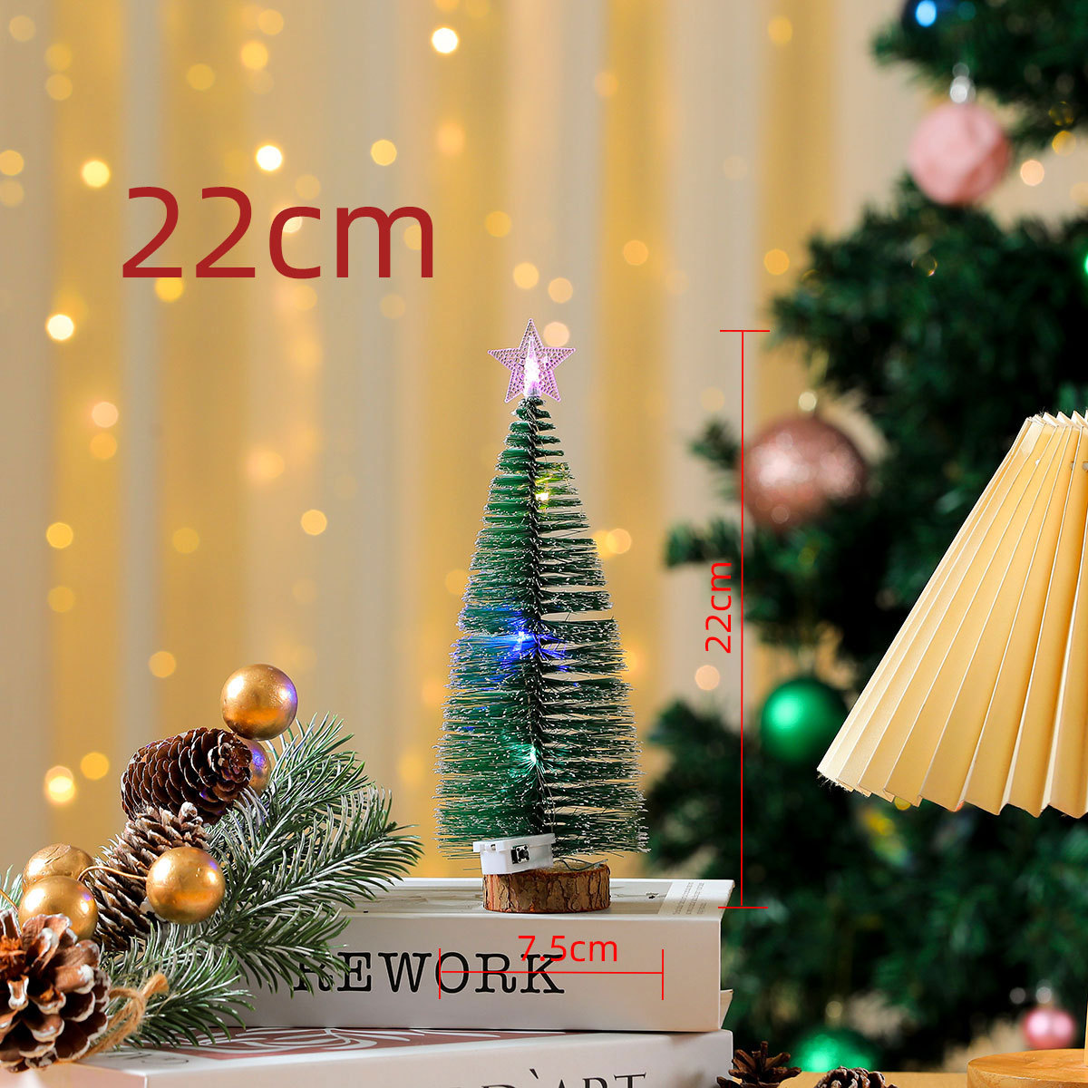 Picture of Mini Christmas tree Christmas Cedar desktop white pine needle tree window decoration Christmas gift Christmas decorations