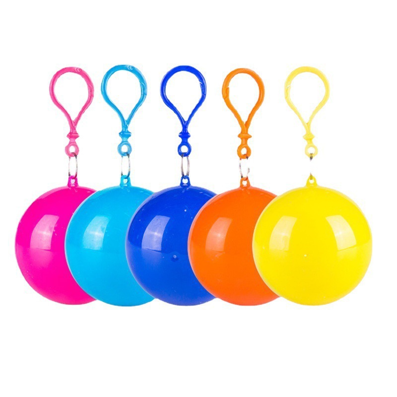 Picture of Portable Disposable Raincoat Ball Compressed Spherical Raincoat Outdoor Adult Travel Rafting Hangable Poncho Large Batch