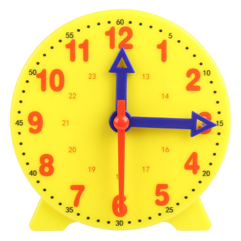 Clock Model 10cm Three-needle Linkage Clock Face Primary School Mathematics Grade One and Two Understanding Time Student Clock Teaching Aware