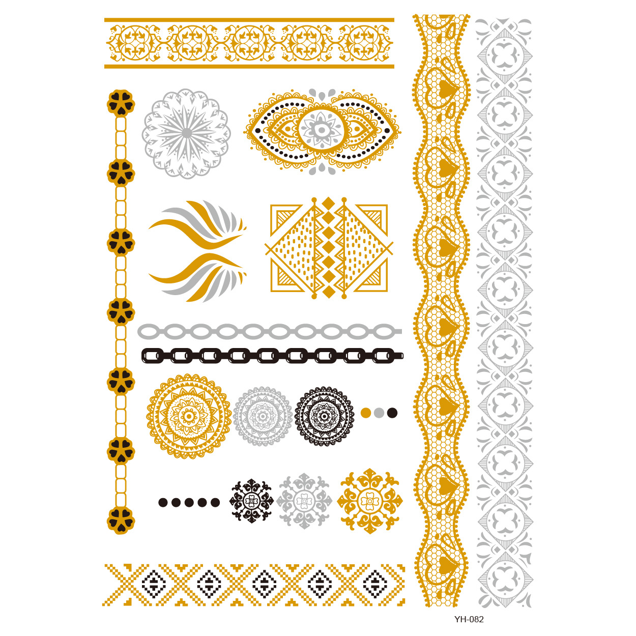 Picture of Bronzing tattoo stickers manufacturers in stock wholesale waterproof tattoo stickers fashion tattoo stickers