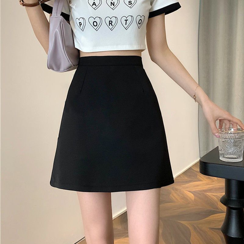 Suit Belly Covering Skirt for Chubby Girls Summer Simple Elegant Arm Skirt Large Size Women's Thigh Thick A- line Skirt