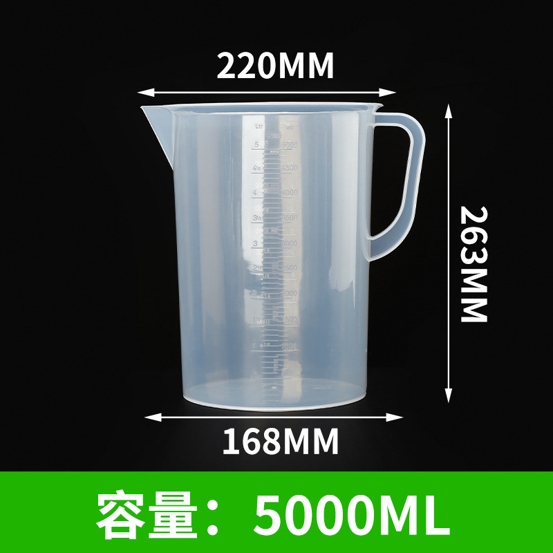Picture of Thickened plastic measuring cup 5000 3000 2000 1000 500 ml250 measuring cylinder scale cup beaker ml