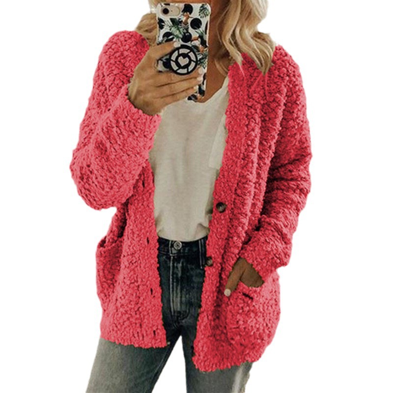 Picture of EBAY Amazon wish2024 autumn and winter explosions European and American women's fashion casual lamb coat plus size