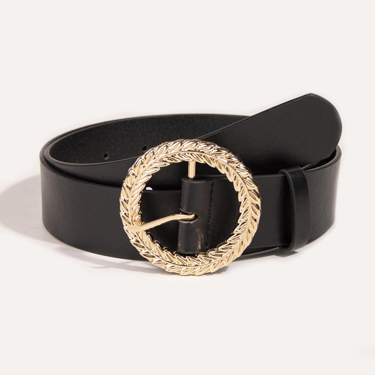 Picture of All-match European and American Cross-border Belt Women's Foreign Trade Leaf Buckle Belt Amazon Hot-selling Belt Oval Pin Buckle Belt Buckle