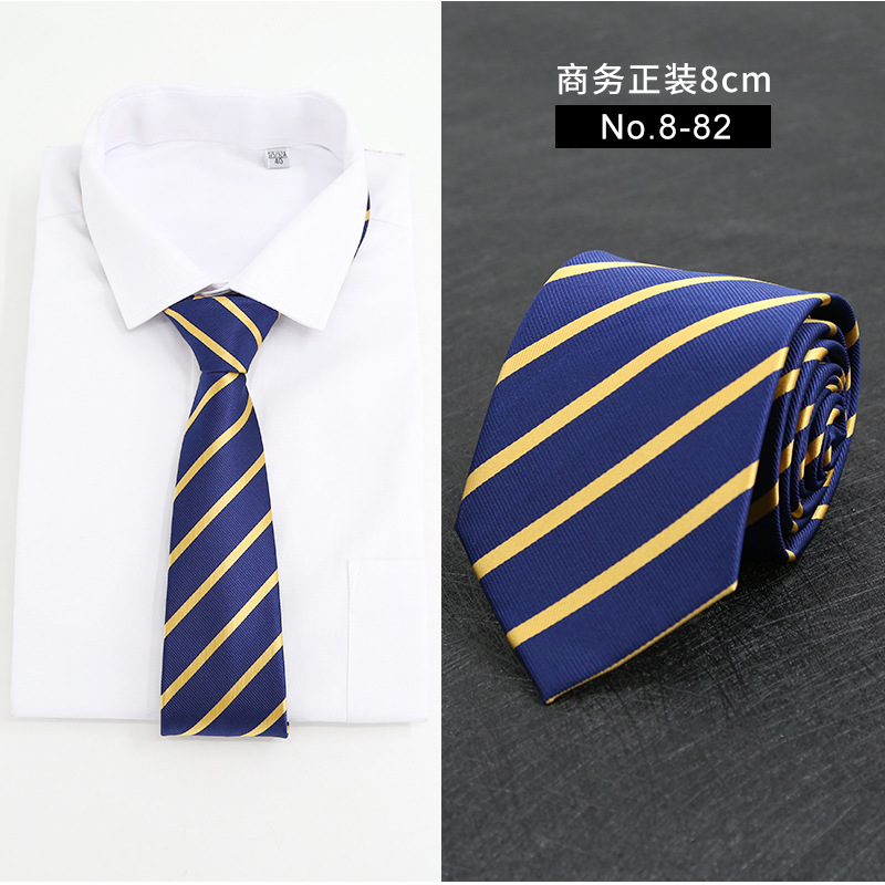 Picture of New Style Tie Men's Formal Business Casual Simple Style Solid Color Striped Arrow-Shaped Tie Manufacturer Ready Stock Wholesale