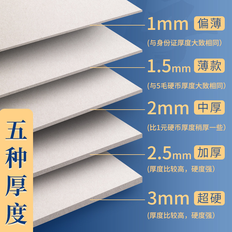 Picture of Cardboard Thickened A4 White Handmade Model Case DIY Gray Cardboard Packaging Material Children Painting Cardboard