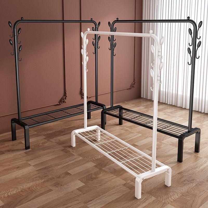 Simple Clothes Drying Rack Floor-Standing Bedroom Clothes Rack Indoor Balcony Home Clothes Drying Rack Dormitory Clothes Drying Rod Coat Rack