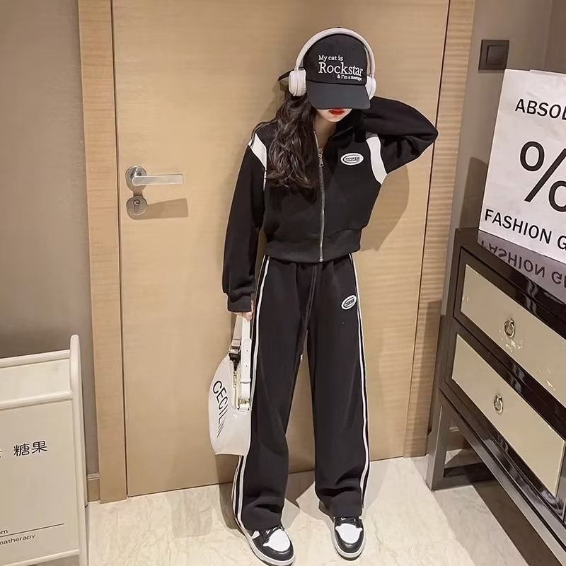 Picture of Girls' autumn and winter sports suit 2024 Spring and Autumn new children's versatile fashionable casual autumn clothes two-piece set for girls