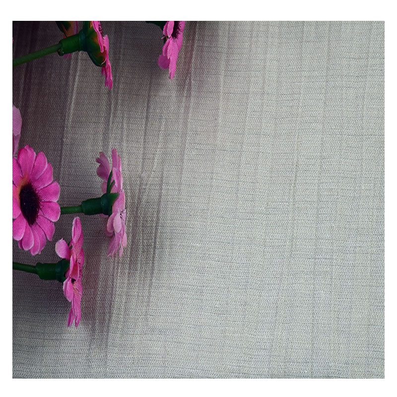 Wholesale nylon monofilament linen/cotton yarn dyed plain fabric nylon linen/cotton interwoven blended fabric