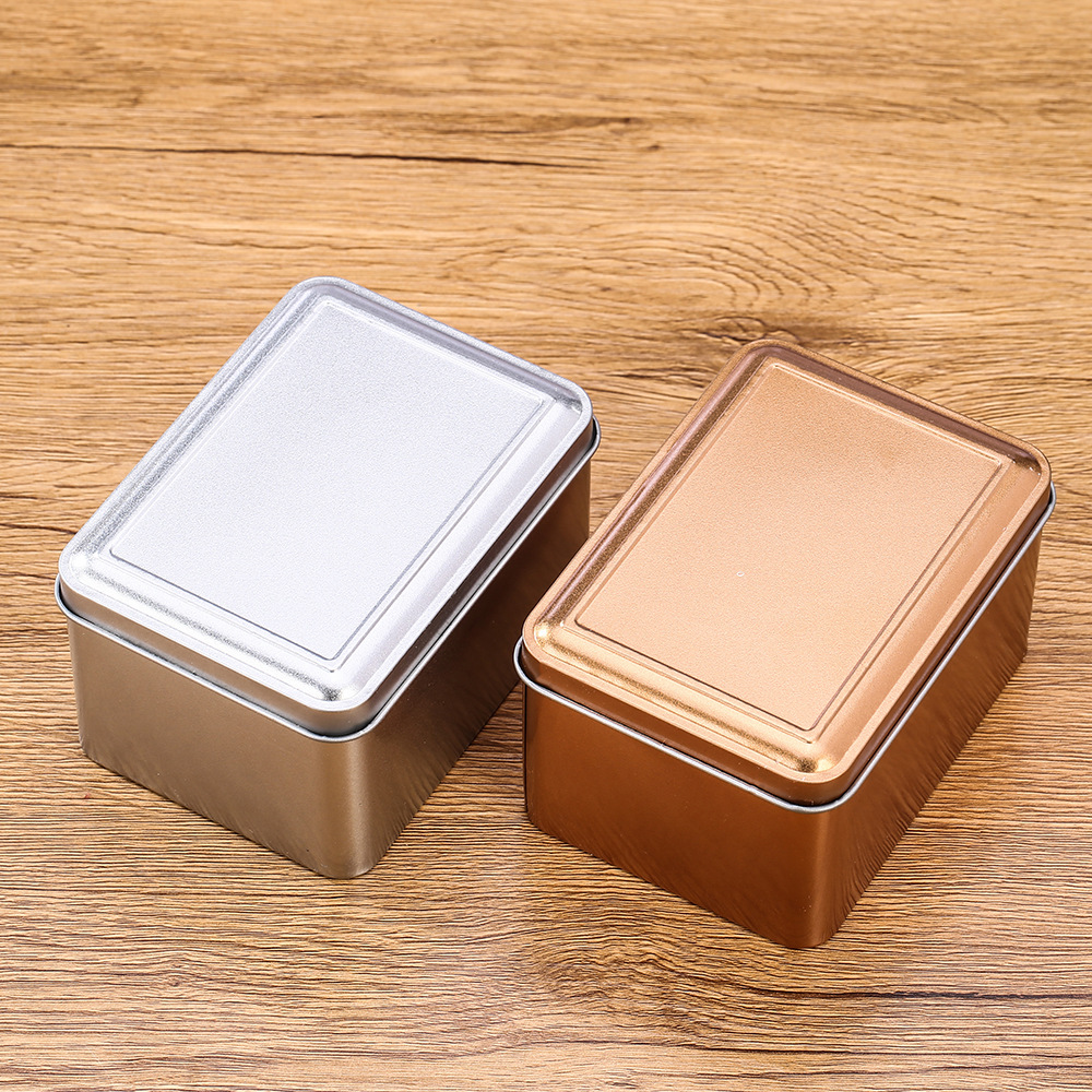 11*8 Silver Matte Tinplate Box Rectangular Tea Packaging Can Magic Chinese Character Agarwood Tobacco Leaf Storage in Stock