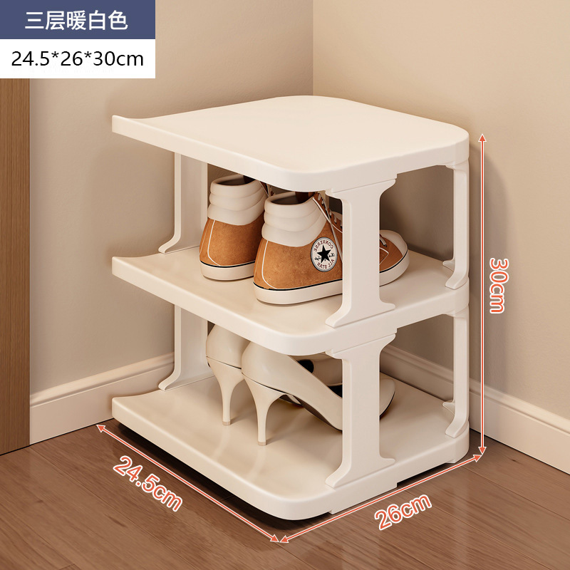 Picture of Simple Dust-proof Small Shoe Rack at Dormitory Door Household Multi-layer Space-saving Installation-free Storage Shoe Cabinet